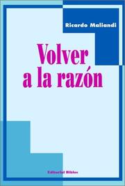 Cover of: Volver a LA Razon