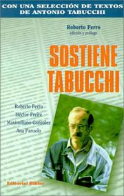 Cover of: Sostiene Tabucchi by Roberto Ferro, Hector Freire