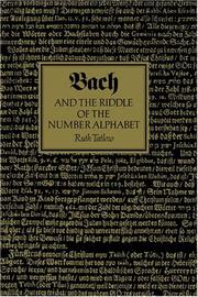 Bach and the riddle of the number alphabet by Ruth Tatlow