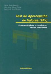 Cover of: Test de Aprecepcion de Valores (Tav)