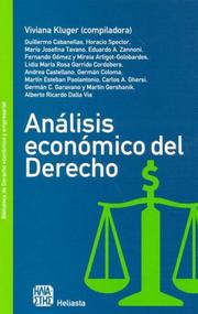 Cover of: Analisis Economico del Derecho