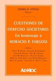 Cover of: Cuestiones de Derecho Societario: En Homenaje a Horacio P. Fargosi