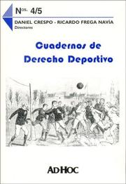 Cover of: Cuadernos de Derecho Deportivo NB by Daniel Crespo, Ricardo Frega Navia