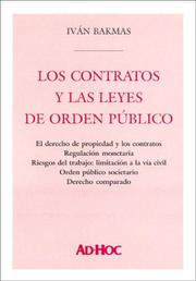 Cover of: Los Contratos y Las Leyes de Orden Publico by Ivan Bakmas