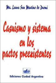 Cover of: Casuismo y Sistema En Los Pactos Preexistentes