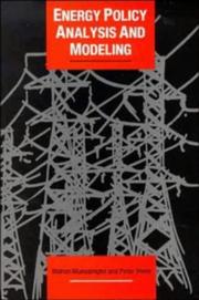 Cover of: Energy policy analysis and modeling