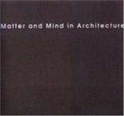 Cover of: Matter & Mind in Architecture