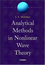 Cover of: Analytical Methods in Nonlinear Wave Theory (Russian Academic Monographs)