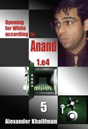 Cover of: Opening for White According to Anand (Repertoire Books)