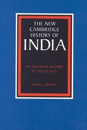 Cover of: An agrarian history of South Asia by David E. Ludden