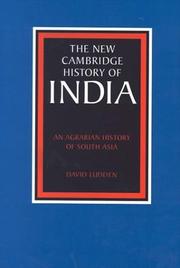 Cover of: An agrarian history of South Asia