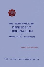 Cover of: Dependent Origination = Paticca-Samuppada