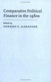 Cover of: Comparative political finance in the 1980s