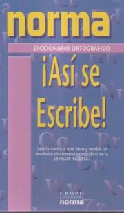 Cover of: Asi Se Escribe/Write it Right (Dictionaries)