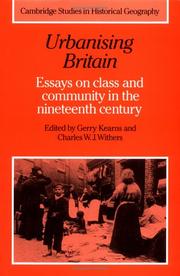 Cover of: Urbanising Britain by edited by Gerry Kearns and Charles W.J. Withers.