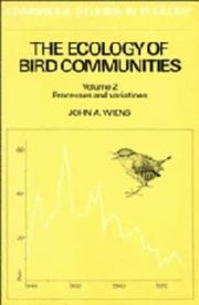 Cover of: The ecology of bird communities by John A. Wiens