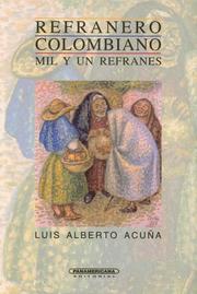 Cover of: Refranero Colombiano by Luis A. Acuna