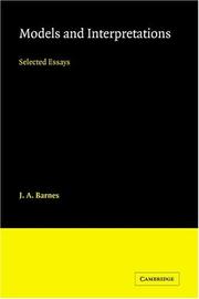 Models and interpretations by Barnes, J. A.