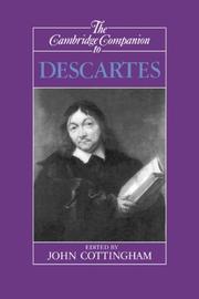 Cover of: The Cambridge companion to Descartes by edited by John Cottingham.
