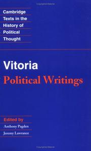Cover of: Vitoria by Francisco de Vitoria, Anthony Pagden