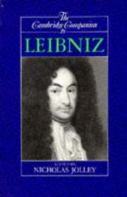 Cover of: The Cambridge companion to Leibniz by edited by Nicholas Jolley.