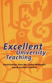 Cover of: Excellent University Teaching by David Kember, Rosa Ma, Carmel McNaught