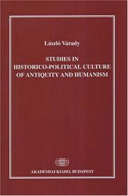 Cover of: Studies in Historico-political Culture of Antiquity And Humanism