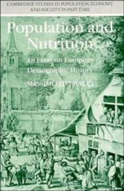 Cover of: Population and nutrition: an essay on European demographic history