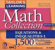 Cover of: Equations & Inequalities