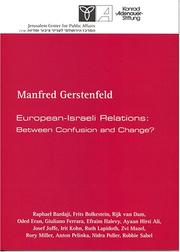 Cover of: European-Israeli Relations: Between Confusion and Change?