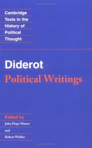 Cover of: Political writings by Denis Diderot