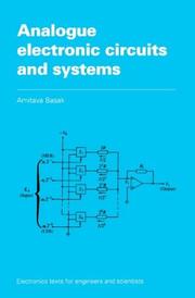 Cover of: Analogue electronic circuits and systems by Amitava Basak