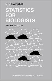 Cover of: Statistics for biologists by Campbell, R. C.