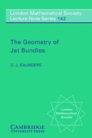 Cover of: The geometry of jet bundles