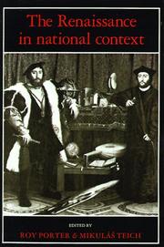 Cover of: The Renaissance in national context