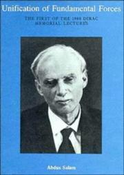Cover of: Unification of fundamental forces: the first of the 1988 Dirac memorial lectures