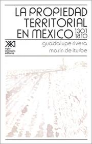 Cover of LA PROPIEDAD TERRITORIAL EN MEXICO 1301-1810 by Guadalupe Rivera