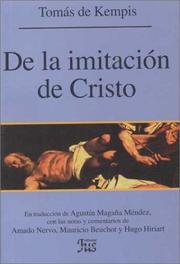 Cover of: De la imitación de Cristo