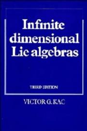 Cover of: Infinite dimensional Lie algebras by Victor G. Kac