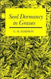 Cover of: Seed dormancy in grasses