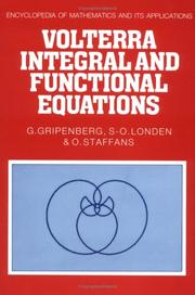 Volterra integral and functional equations by G. Gripenberg