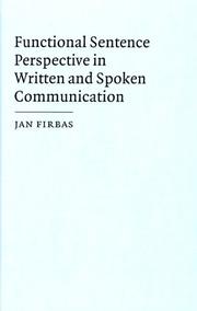 Cover of: Functional sentence perspective in written and spoken communication