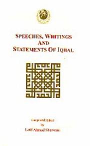 Cover of: Writings, Speeches and Statements of Iqbal by Latif Ahmad Sherwani