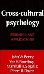 Cover of: Cross-Cultural Psychology by John W. Berry, Ype H. Poortinga, Marshall H. Segall, Pierre R. Dasen