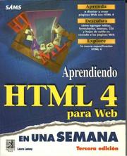 Cover of: Aprendiendo HTML 4 para Web en una semana by Laura Lemay, Paul McFedries