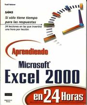Cover of: Aprendiendo MS Excel 2000 en 24 horas by Trudi Reisner