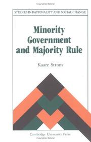 Cover of: Minority government and majority rule