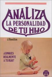Cover of: Analiza La Personalidad de tu Hijo