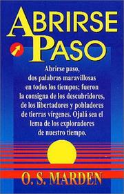 Cover of: Abrirse paso by Orison Swett Marden