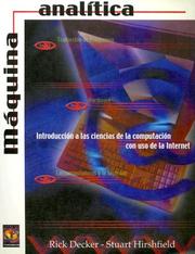 Cover of: Maquina Analitica: Introduccion A las Ciencias de la Computacion Con USO de la Internet